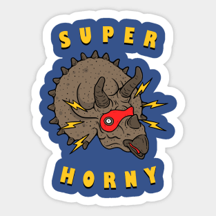 Super Horny Triceratops Sticker